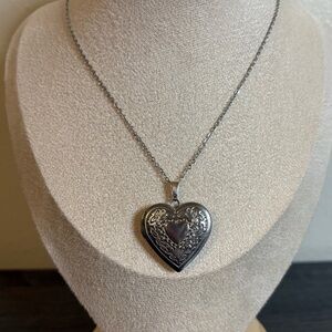 Handmade Silver Heart Locket Necklace | Waterproof & Tarnish Resistant